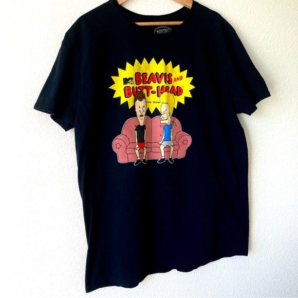 Beavis and Butt-Head MTV T-Shirt Size XL Black - Picture 7 of 11